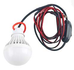 Лампа белая (L) с силиконовым проводом и выключателем