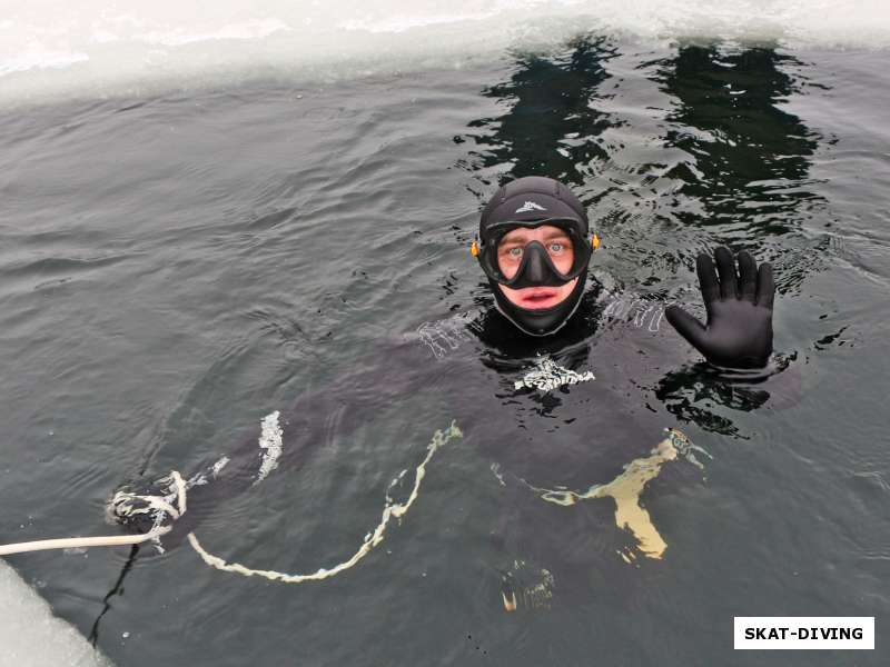 «Делюсь своими впечатлениями от ныряния под лед», Александр Милютин