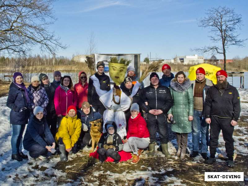 Блинная масленица на озере «ДСК», чудная погода и непростой дайвинг!