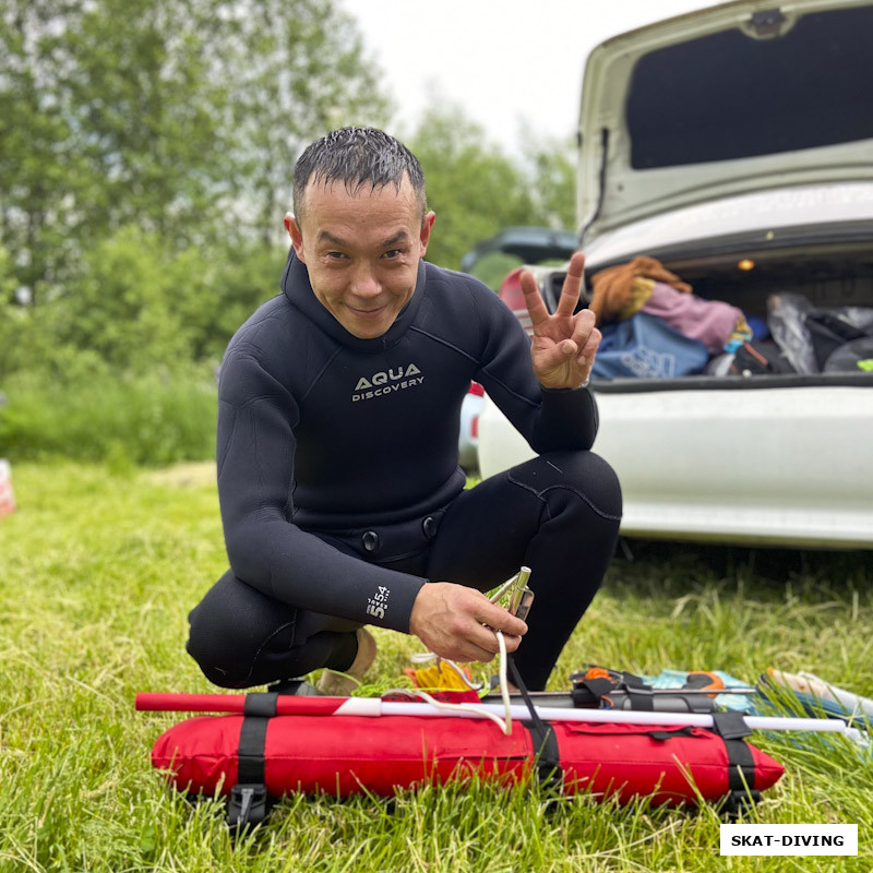 Ким Андрей, с буем на воде спокойнее