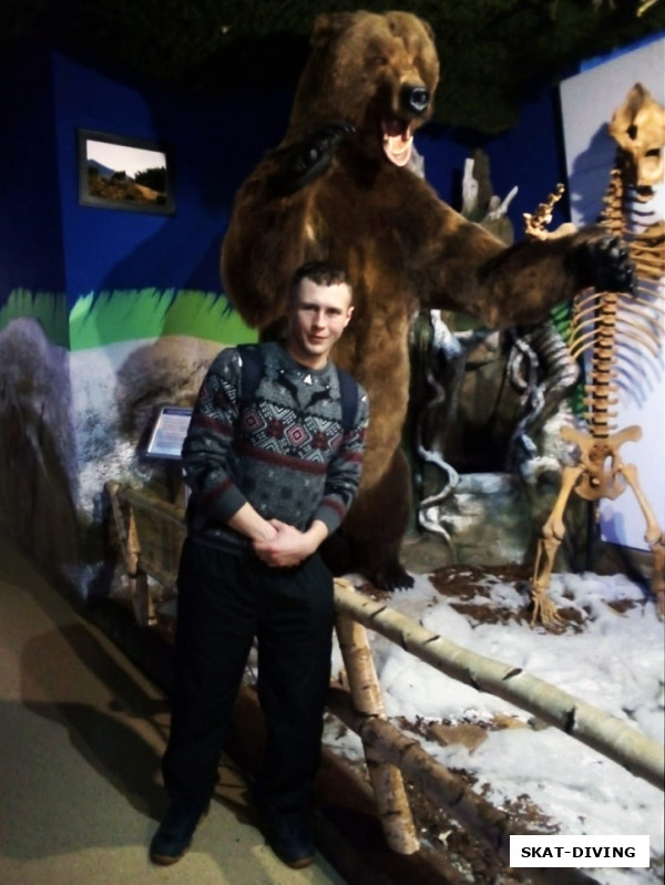 Щербаков Дмитрий, в экспозиции, посвященной ледниковому периоду