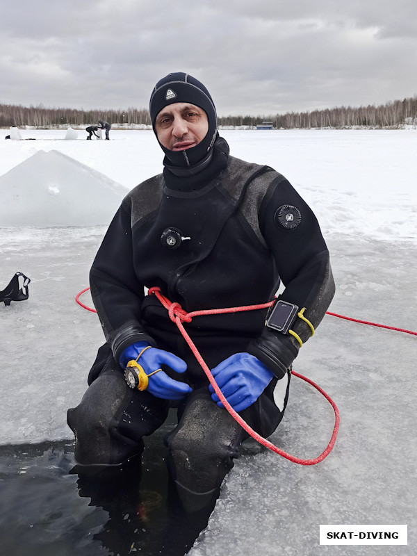 Погосян Артем, опытный дайвер должен всегда заходить в воду с налетом профессиональной усталости