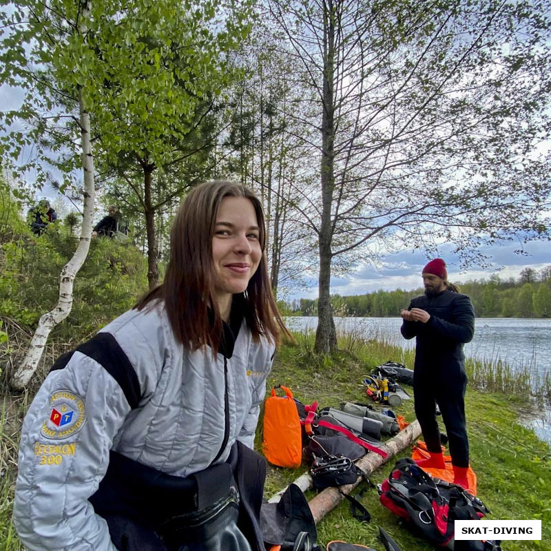 Иванова Александра, Романов Артем, старт сдачи открытой воды по "DRY SUIT"