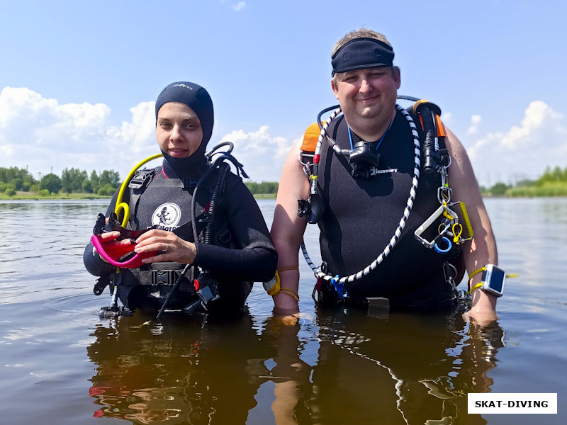 Мажугина Ольга, Филиппов Родион, первые погружения не с инструктором для клубных новичков