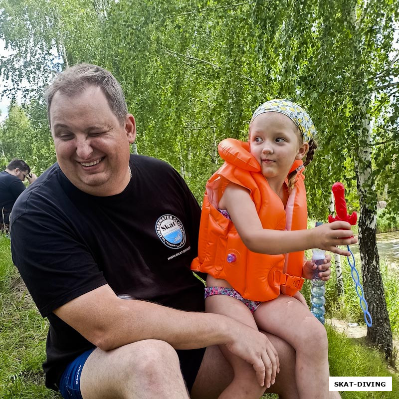 Филиппов Родион, Филиппова Екатерина, сначала папа, потом дайвер