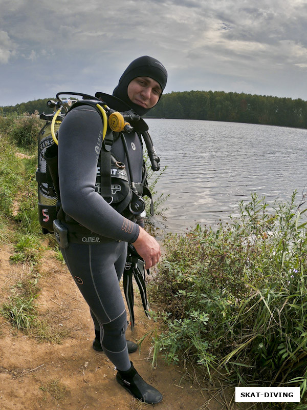 Демичев Андрей, вода 29 градусов, и это в конце сентября