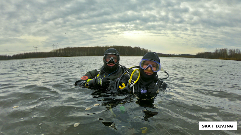 Аверин Артем, Новикова Дарья, у истока канала ПДУ, впереди веселый сплав по течению, когда ластами и не нужно шевелить вовсе