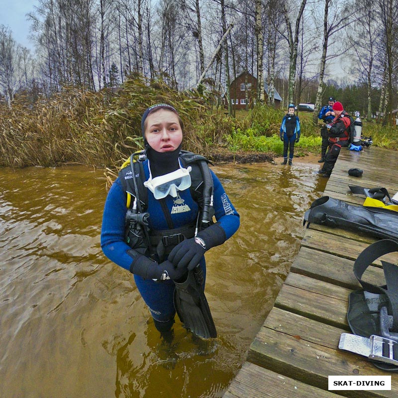 Вода возле базы "Береста" была примерно на 6 градусов холоднее субботней, в канале "ПДУ"