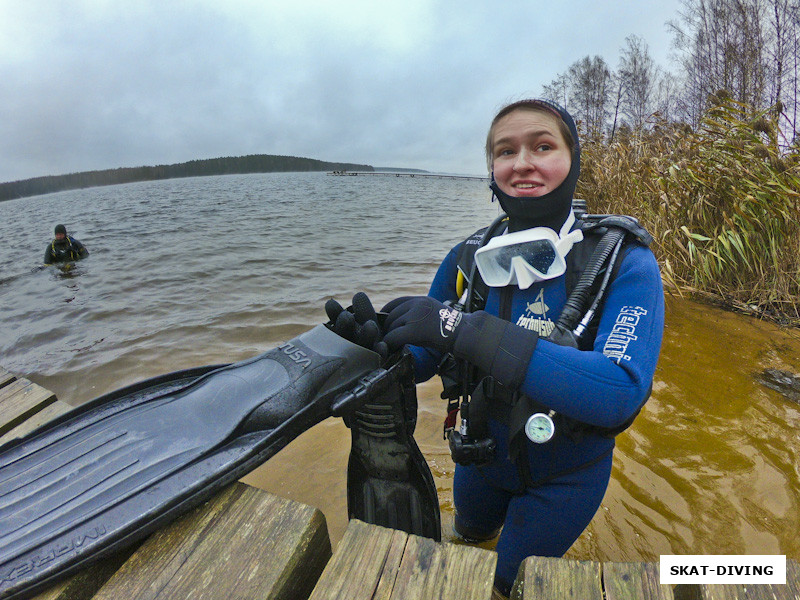 Как ни странно, холодно только на входе, погрузившись в воду рядом с Сергеем Ивановичем, мерзнуть уже некогда