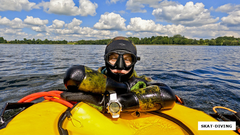 Филиппова Людмила, благодаря прозрачности воды ее действия было легко наблюдать