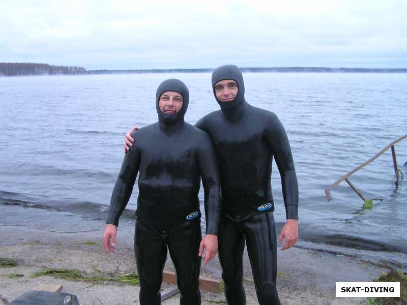 Ильюшин Дмитрий, Романов Артем, зимние костюмы для подводной охоты