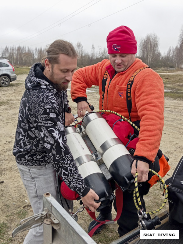 Ветров Евгений, Касилов Евгений, технический дайвинг начинается с того, что ты носишь чужую спарку
