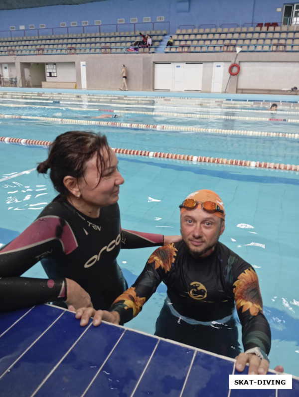 Денисов Сергей, Левшина Елена, поддерживает спортсмена