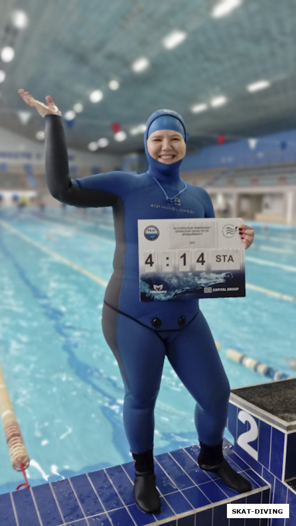 Майборода Ксения, не дышать 4 минуты 14 секунд-легко!