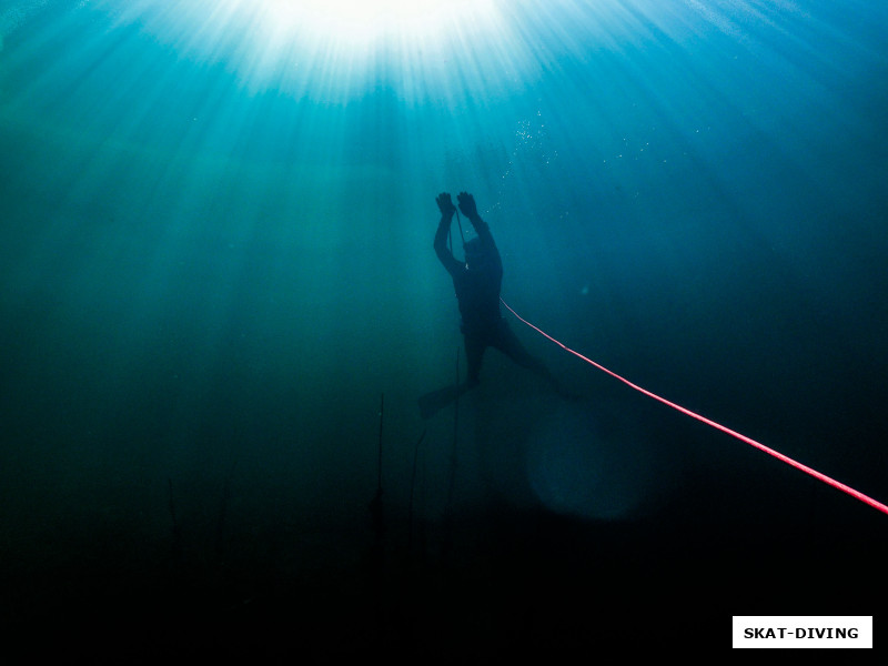 Филиппова Людмила, самое свободное ныряние подо льдом
