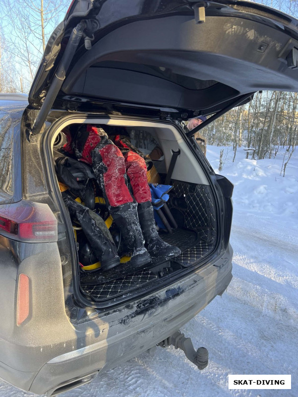 Некоторые поехали домой в багажнике