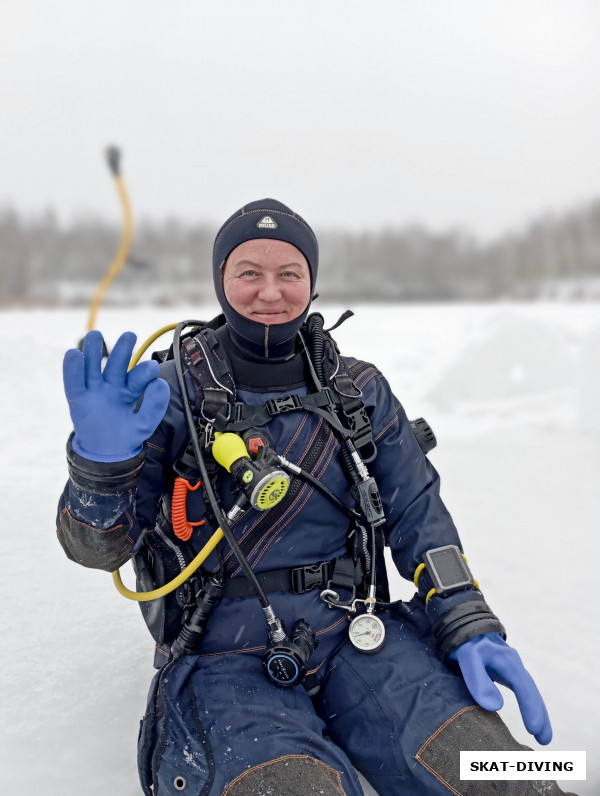 Матвеева Ольга, начнем отчет с ныряющих под лед женщин