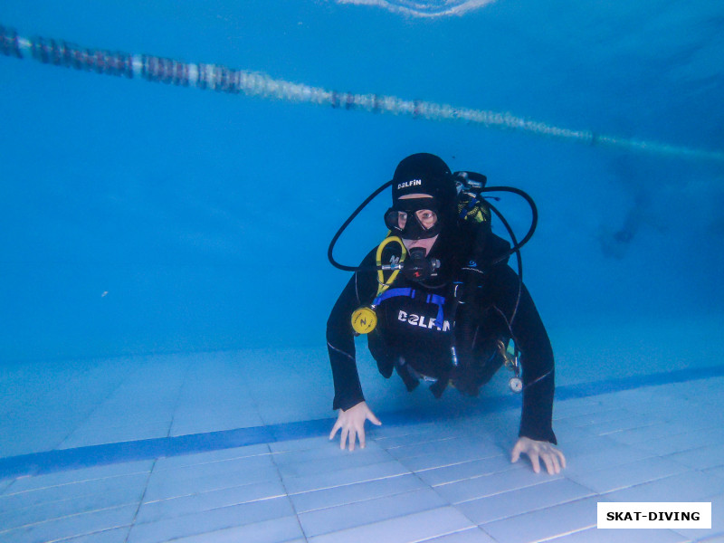 Пигарева Ольга, а вот и первая самостоятельная прогулка по дну