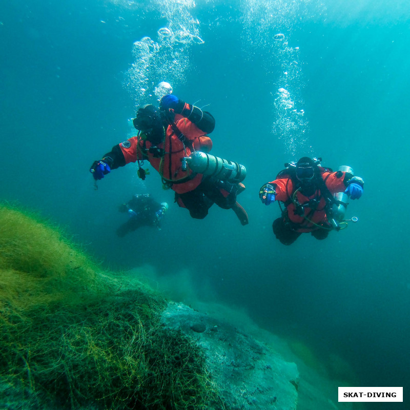Куськин Игорь, Касилов Евгений, несмотря на волнение наши "апельсинчики" двигались к заветному сертификату DEEP DIVER