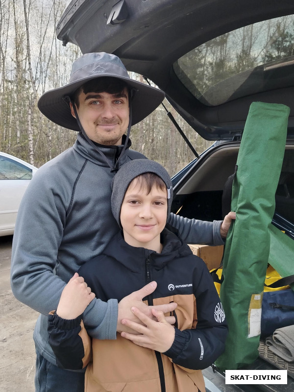 Вокрячко Сергей, Вокрячко Михаил, перспективный DRY SUIT DIVER (в процессе обучения) со своим сыном поддержали клубный выезд