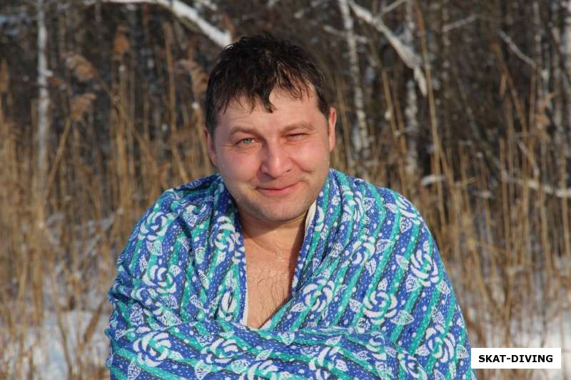 Межуев Павел, после заплыва в проруби