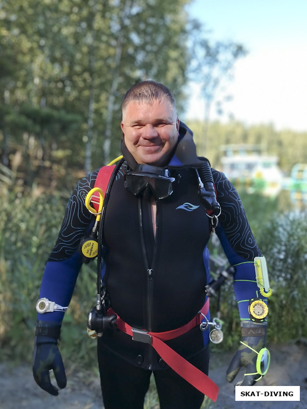 Филиппов Алексей, не поленился приехать понырять с вахты в Калужской области