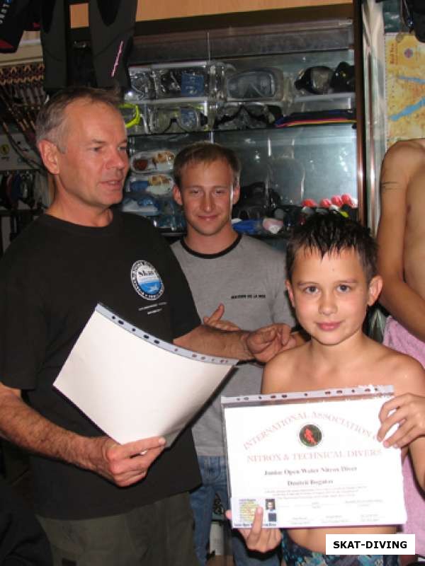 Кирюхин Дмитрий, Богатов Дмитрий, Junior Open Water Nitrox Diver IANTD