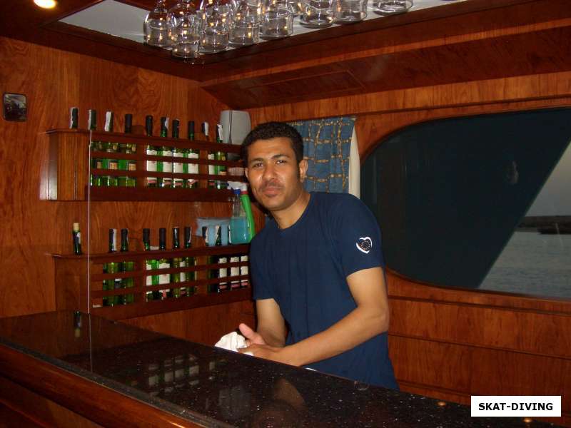 бармен на сафарийском боте