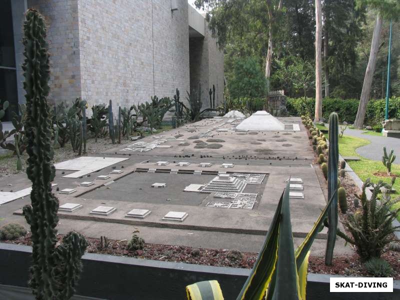 Макет комплекса Теотиуакан в археологическом музее Мехико