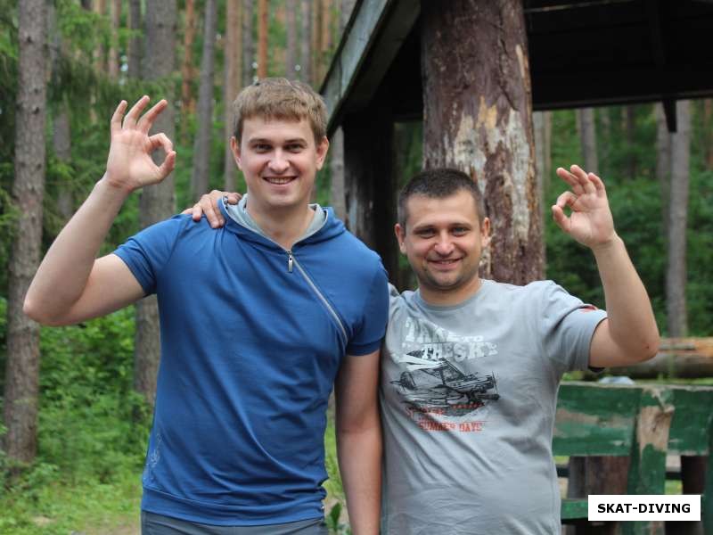 Мануев Алексей, Анищенко Дмитрий, парочка друзей, теперь аквалангистов