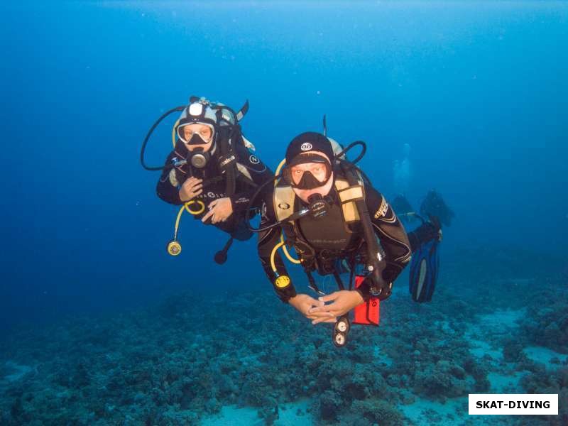 Леонов Дмитрий, Леонова Наталья, семейная пара на отпуске на глубине 20 метров