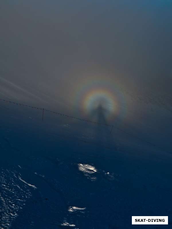 Уникальное явление - круговая радуга в горах