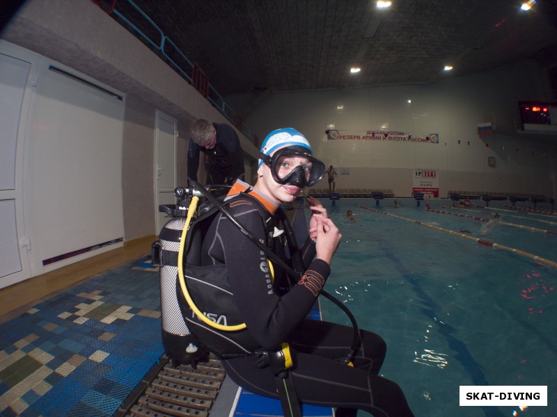 Манушевич Виктория, готова попробовать плавать под водой