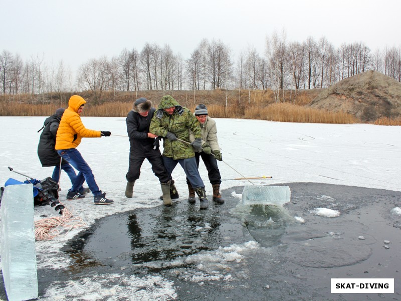 Подготовка майны для ныряния