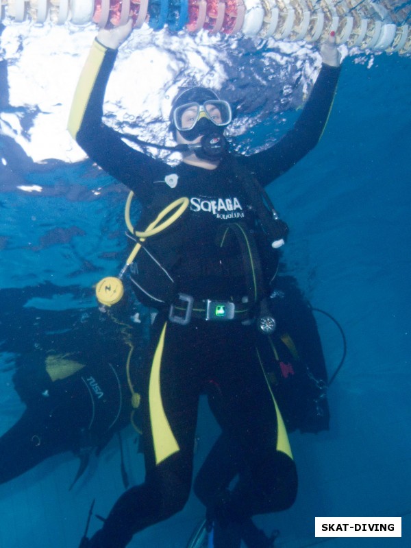Богданова Олеся, первый опыт дыхания под водой