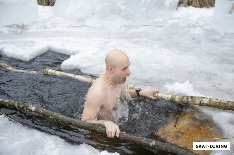 Коптелов Александр, вода действительно ледяная