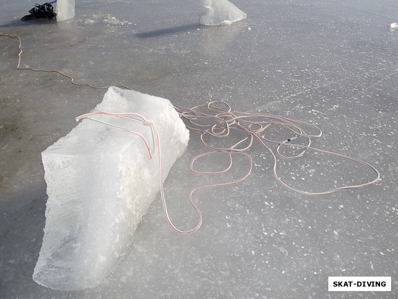 Нехитрые измерения показали: по состоянию на 20 февраля 2016 года, толщина льда на Керамзитном карьере - 30см!
