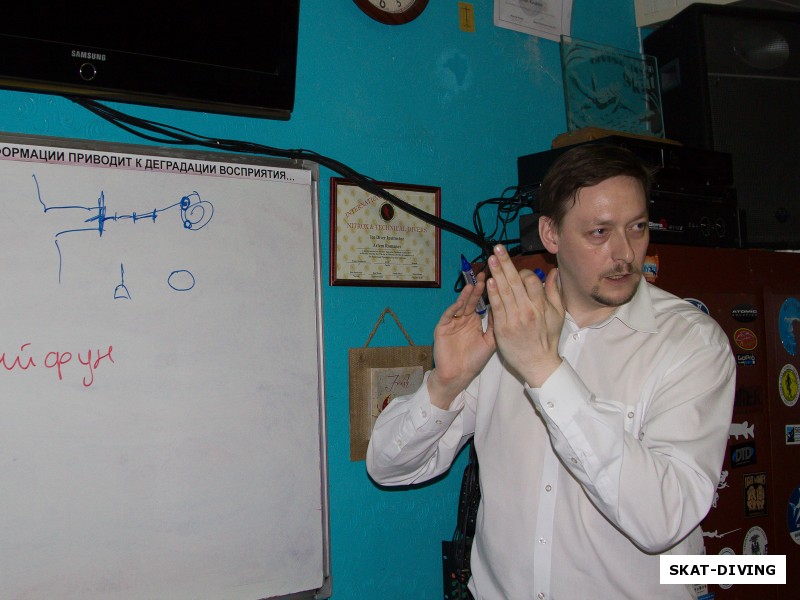 Пырьев Павел, объясняет устройство радио Попова