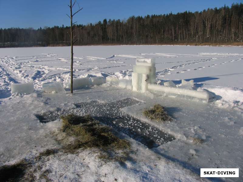 купель на озере