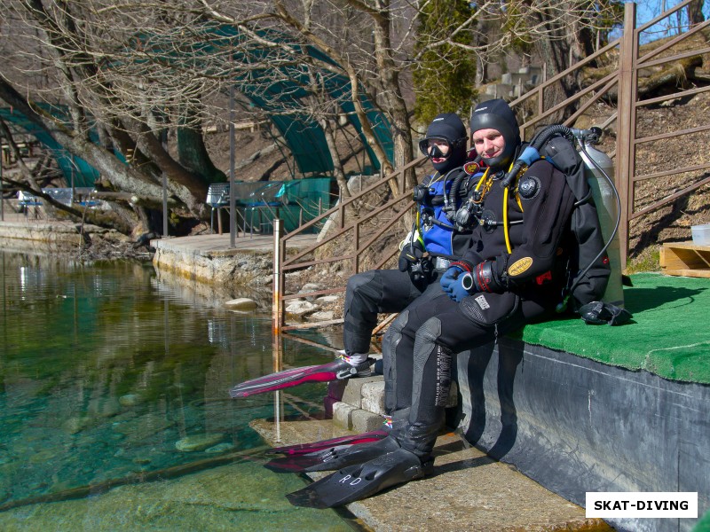 Гайнулина Анна, Кирюхин Роман, ко входу в воду почти готовы!