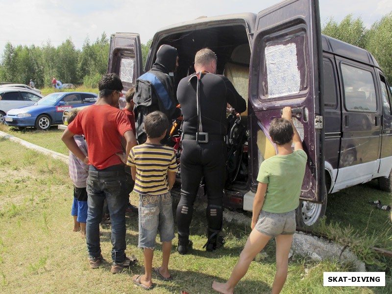 Дневной дайвинг на Керамзитном карьере обычно заканчивается вот как-то так...