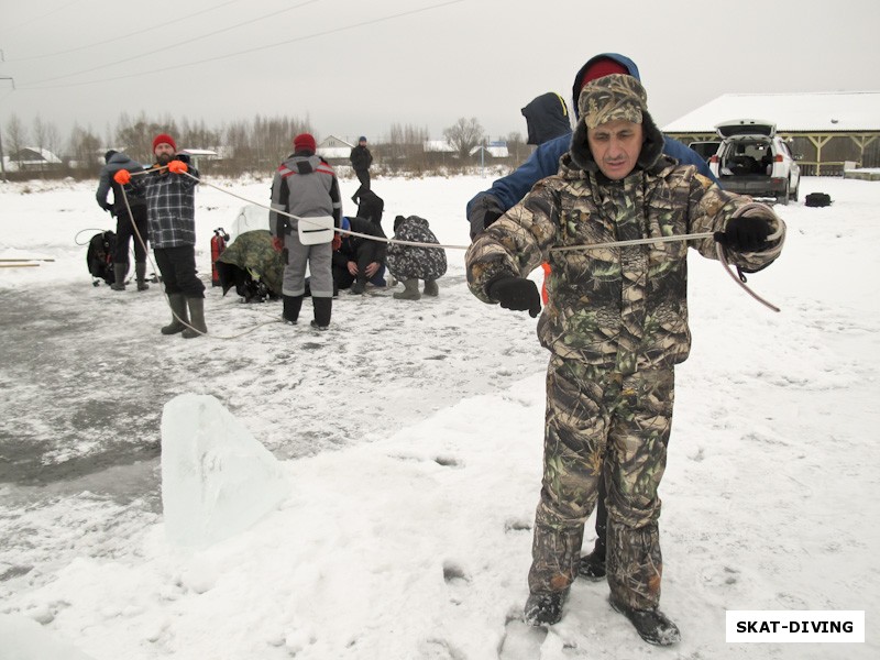 Погосян Артем, крайние наставления по контролю веревки под водой, в зависимости от направления движения