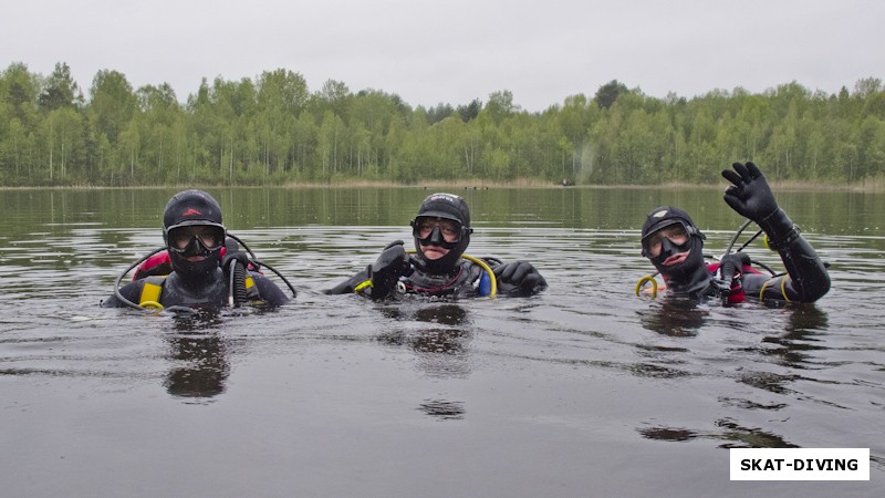 Алексеев Артем, Шукста Игорь, Корнеев Алексей, впереди сорокаминутный круг по озеру