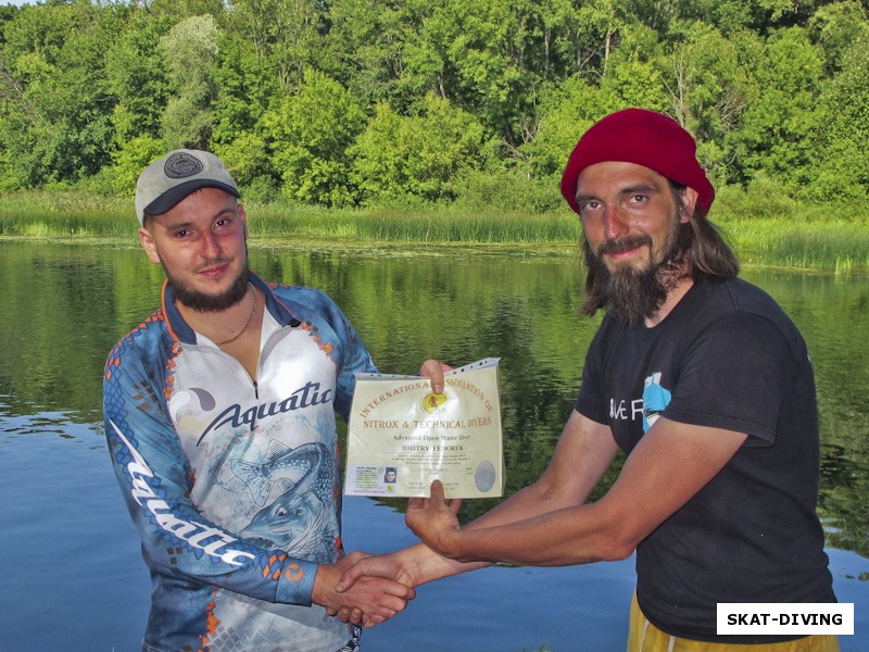 Федорук Дмитрий, сделал еще один шаг в дайвинге, теперь он «Advanced Open Water Diver»