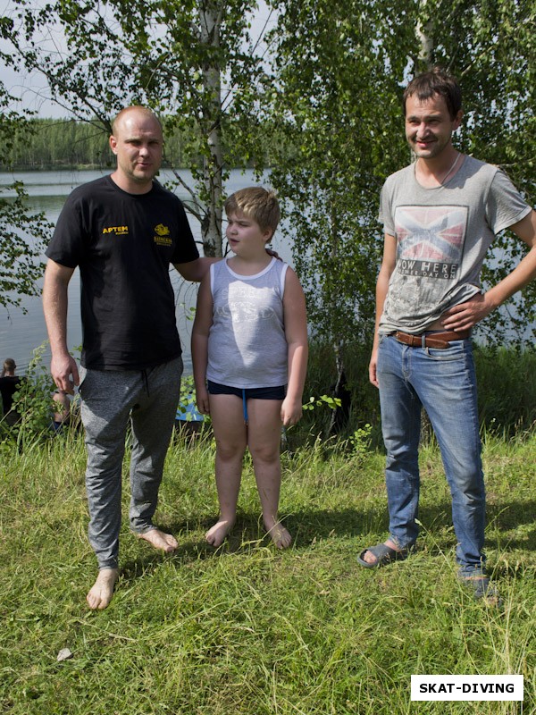 Изотко Артем, Изотко Кирилл, и перспективный ученик на курс подводной охоты