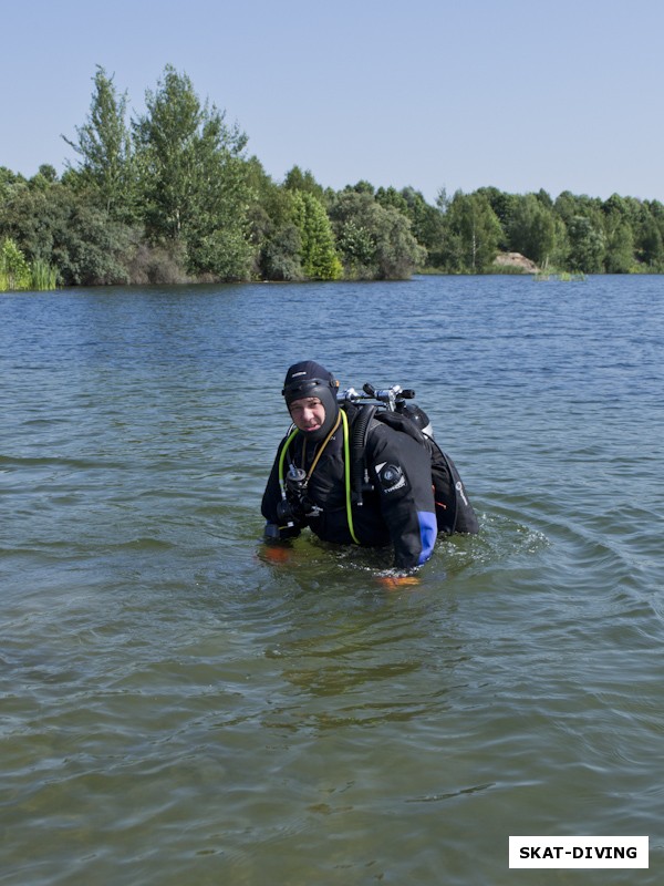 Быченков Дмитрий, готовится к приему открытой воды