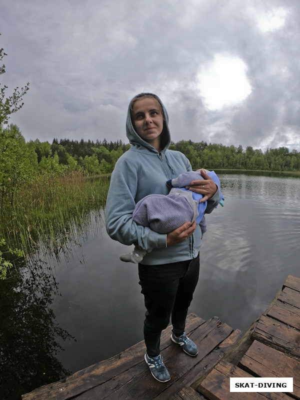 Романова Софья, с "сыном воды" на руках