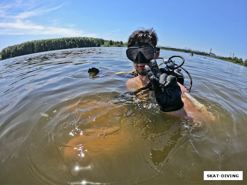 Чуприк Даниил, два погружения в открытой воде