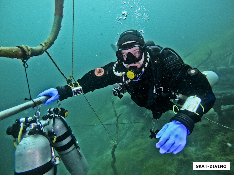 Каняхин Евгений, первый студент, сдававший курс "AEANx" в конфигурации Sidemount + стейдж