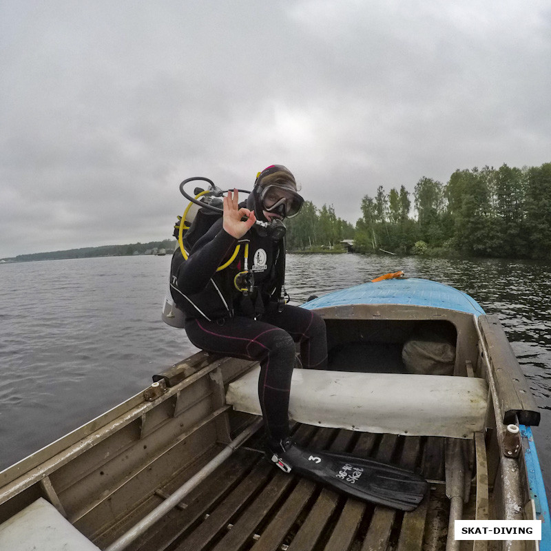 Филиппова Людмила, и ее первый опыт дайвинга с лодки